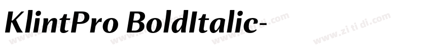 KlintPro BoldItalic字体转换 KlintPro BoldItalic字体转换